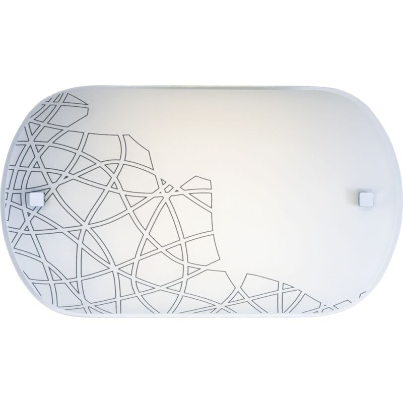 Plafonnier led métal verre chrome blanc 4000 k lumière blanc neutre 1170 lm moderne