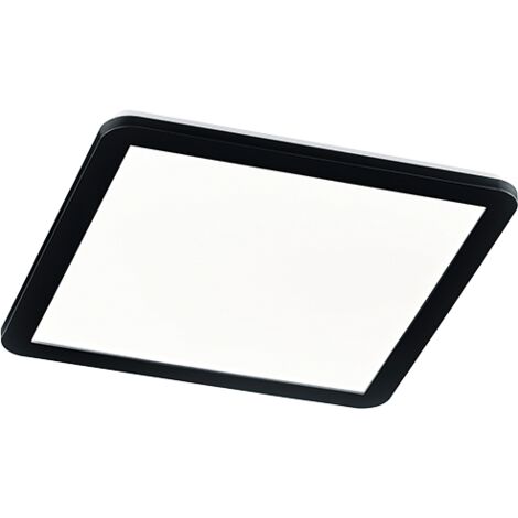 Plafonnier led moderne 22w ip44 noir mat  acrylique blanc - trio - camilla 54357484 54357484 54357484