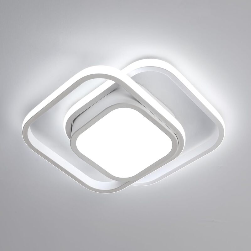 Plafonnier led Moderne Carré 32W 3600LM en Acrylique Lustre de Plafond pour Salle à Manger, Cuisine, Studio, Couloir, Chambre - Lumière blanche 6500K