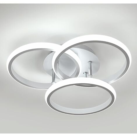 Plafonnier LED Moderne, 40W 4500LM Blanc Rond Lampe LED Plafond en Aluminium, Luminaire Plafonnier Intérieure pour Chambre, Salon, Cuisine, Salle à Manger, 6500K Lumière Blanche Froide