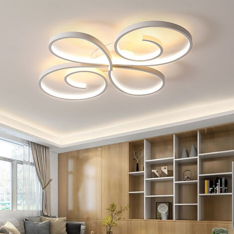Plafonnier LED moderne 70 cm, plafonnier encastré, plafonnier pour salon chambre cuisine, blanc chaud