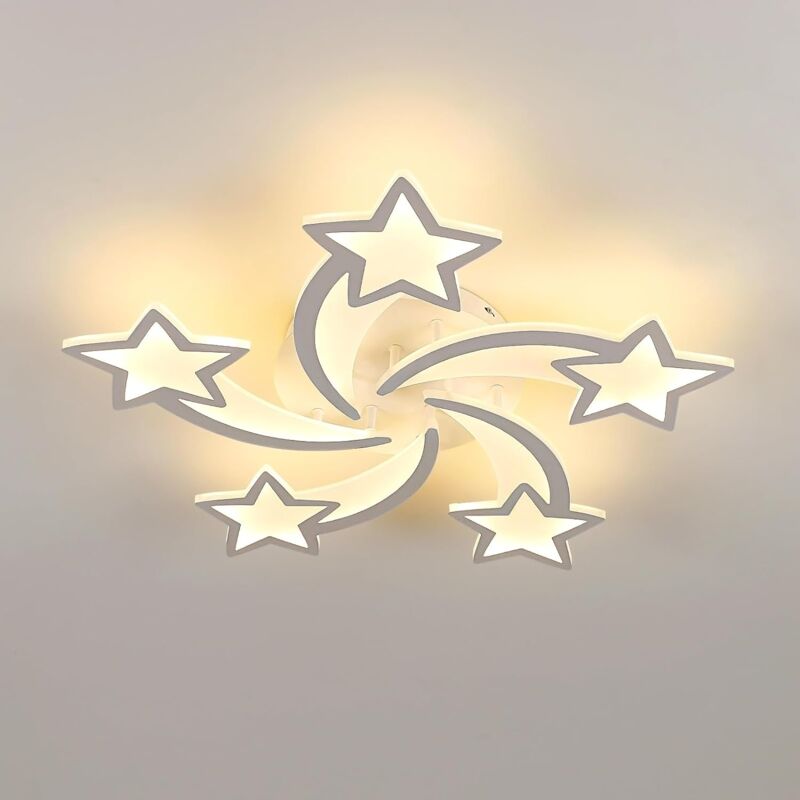 Plafonnier led Lampe de Plafond 60W 5400LM Moderne Luminaire Plafonnier led pour Salon Chambre Salle à manger Blanc (Lumière Blanche Chaude 3000K)