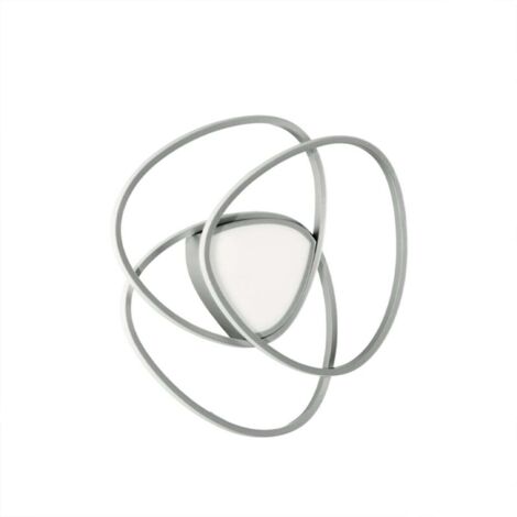Plafonnier LED moderne dimmable 80W Rose Grande - Silver