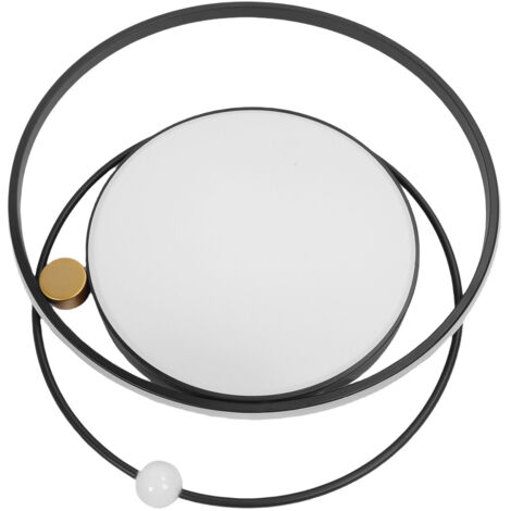 Plafonnier LED moderne dimmable, montage encastré avec télécommande pour chambre, salon, salle à manger et cuisine, noir