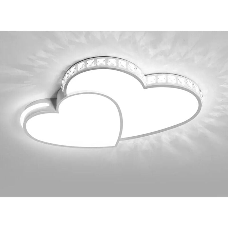 Plafonnier led moderne en acrylique Lampe en forme de coeur Chambre d'enfant Chambre à coucher Fixture