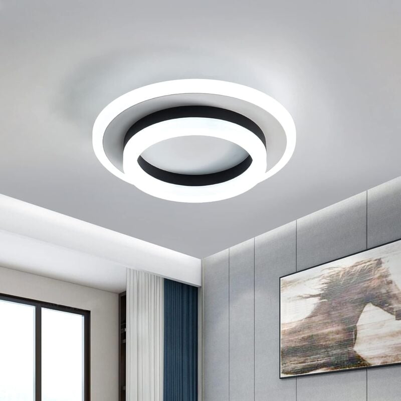 Comely - Plafonnier Led Moderne, Lampe de Plafond 24W, 1920 Lumen 6000 k, Luminaire Plafonnier Blanc froid 20 cm, Pour chambre à coucher, salon