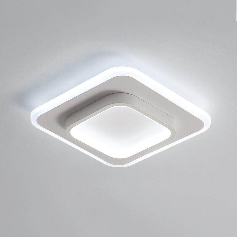 Plafonnier led Moderne, Lampe de Plafond Carré Mode en Acrylique 24W, Diamètre 24cm, éclairage pour Couloir Balcon Escalier, Blanche Froide 6000K