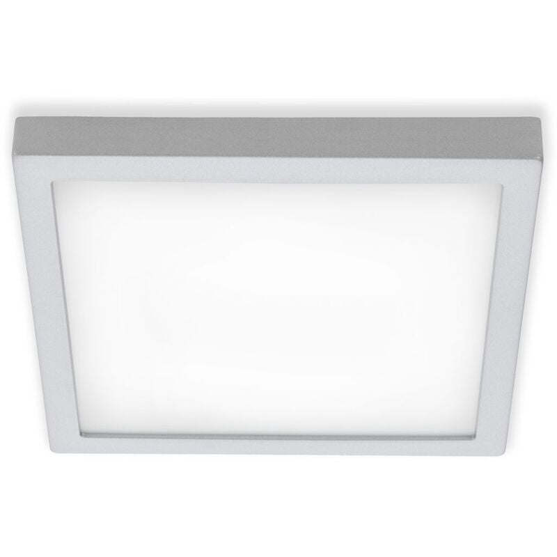 Lampe led en saillie Briloner leuchten fire, 21 w, 2000 lm, IP20, chrome mat, métal-plastique, 30 x 30 x 3,2 cm