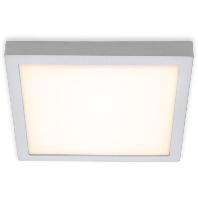 Lampe led en saillie Briloner leuchten fire, 21 w, 2000 lm, IP20, chrome mat, métal-plastique, 30 x 30 x 3,2 cm