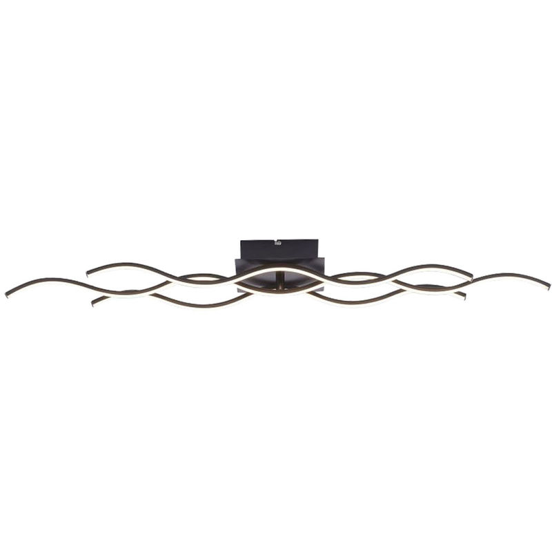 Plafonnier design LED vagues noir éclairage de la chambre à coucher / salon LeuchtenDirekt 15166-18