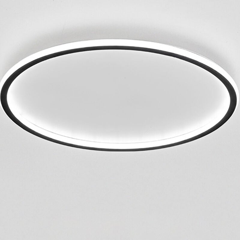 Plafonnier Led Noir Lampe De Plafond Rond Φ30CM Luminaire Plafonnier Minimaliste Moderne Pour Cuisine, Couloir, Bureau, Porche Blanc Froid