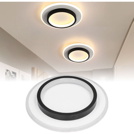 Plafonnier LED noir moderne pour couloir, éclairage intérieur innovant, lumière blanc chaud neutre 85-265V