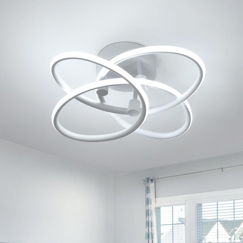Plafonnier led, Nouveau 38W 4500LM Moderne Lampe de Plafond en Acrylique, Design Floral Luminaire Plafonnier led pour Salon, Chambre, Cuisine et la