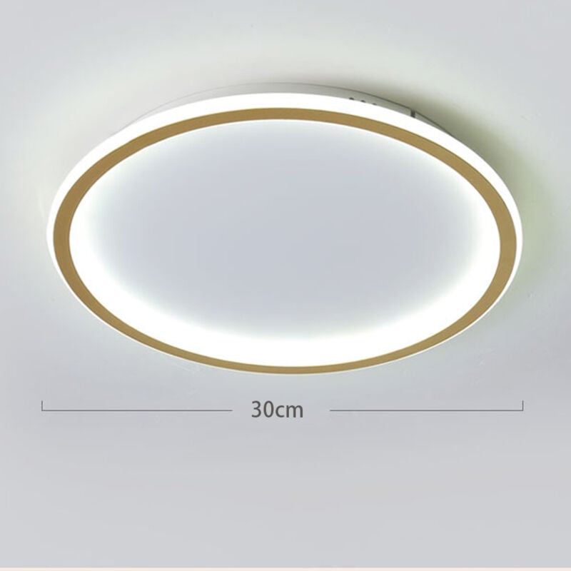 Plafonnier Led Or Lampe De Plafond Rond Φ30CM Luminaire Plafonnier Minimaliste Moderne Pour Cuisine, Couloir, Bureau, Porche Blanc Froid