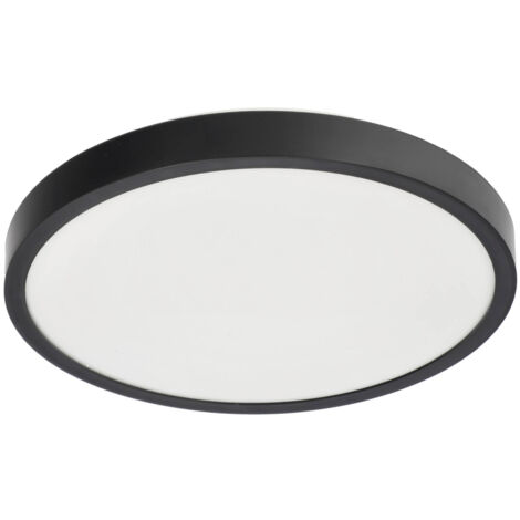 Plafonnier LED PERETI 18W anneau noir 29,5cm 4000K 1800lm IP44 220V EDO777609 EDO SOLUTIONS