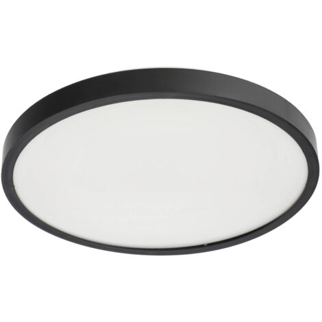 Plafonnier LED PERETI 24W anneau noir 35cm 4000K 2400lm IP44 220V EDO777614 EDO SOLUTIONS