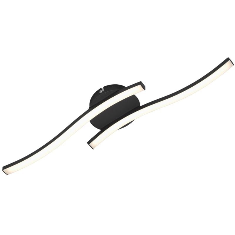 Plafonnier led Briloner leuchten go, 6 w, 480 lm, IP20, noir, métal-plastique, 55,5 x 12 x 7 cm