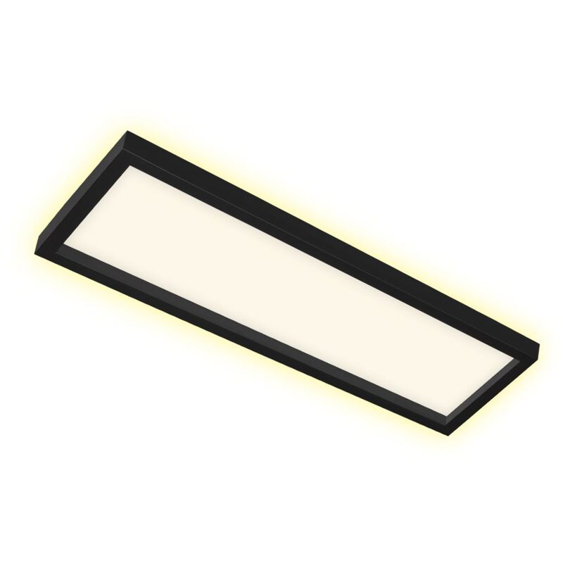 Plafonnier led Briloner leuchten cadre, 22 w, 3000 lm, IP20, noir, plastique, 58,2 x 20,2 x 4,1 cm