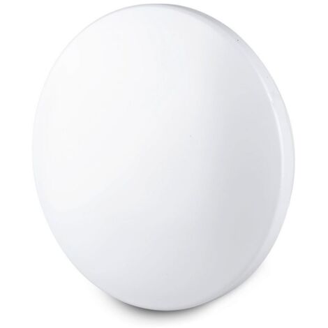 Plafonnier LED plafonnier lampe de couloir lampe de salon, métal plastique blanc rond, 20W 1500lm 4000K blanc neutre, D 28 cm
