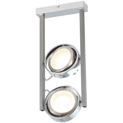 Plafonnier LED pour salon, éclairage spot, lampe chromée réglable