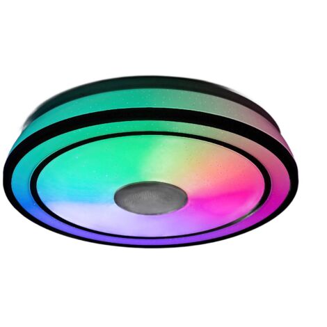 Plafonnier LED RGB 24W Bluetooth Ø39,5 noir Rabalux
