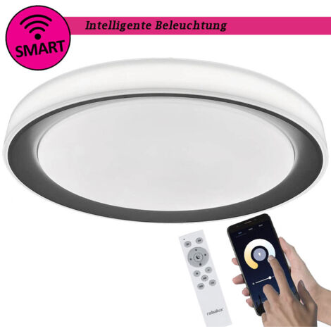 Plafonnier LED RGB Ø51cm 40W argent Rabalux Everest