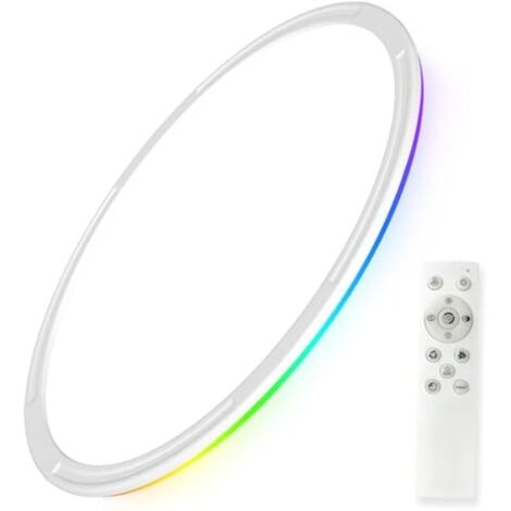 Plafonnier LED RGB Dimmable,30W Luminaire Chambre avec Télécommande 3000-6500K,4000LM Plafonniers LED Couleur,IP54,Salon, Enfant,Chambre,Cuisine,Ø30cm