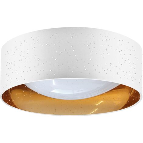 Plafonnier LED rond 18W 4000K blanc/or Ø32cm Polux
