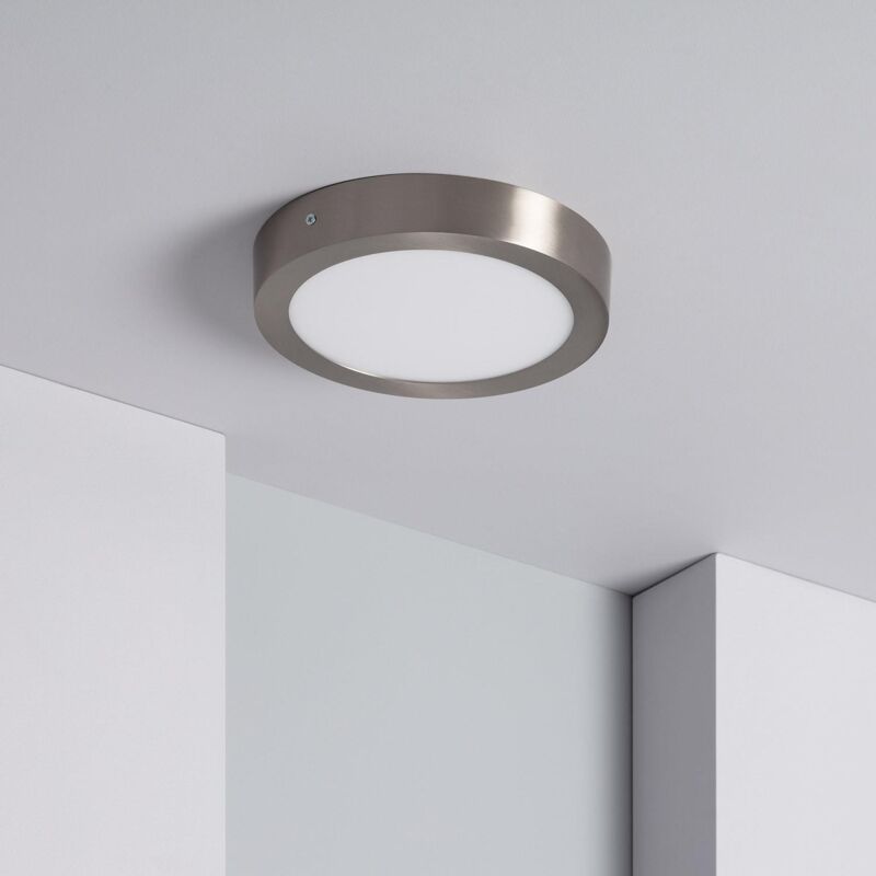 Ledkia - Plafonnier led Rond 18W Métal Ø225 mm Argenté 6000K Blanc froid Ledkia - Plafonnier led Rond 18W Métal Ø225 mm Argenté 6000K Blanc froid