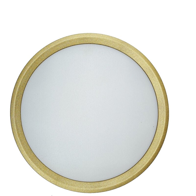 Plafonnier LED Rond 18W Extra-Plat CCT Ø230 mm, Lampe Superslim Sceneswitch 3 ambiances - Or