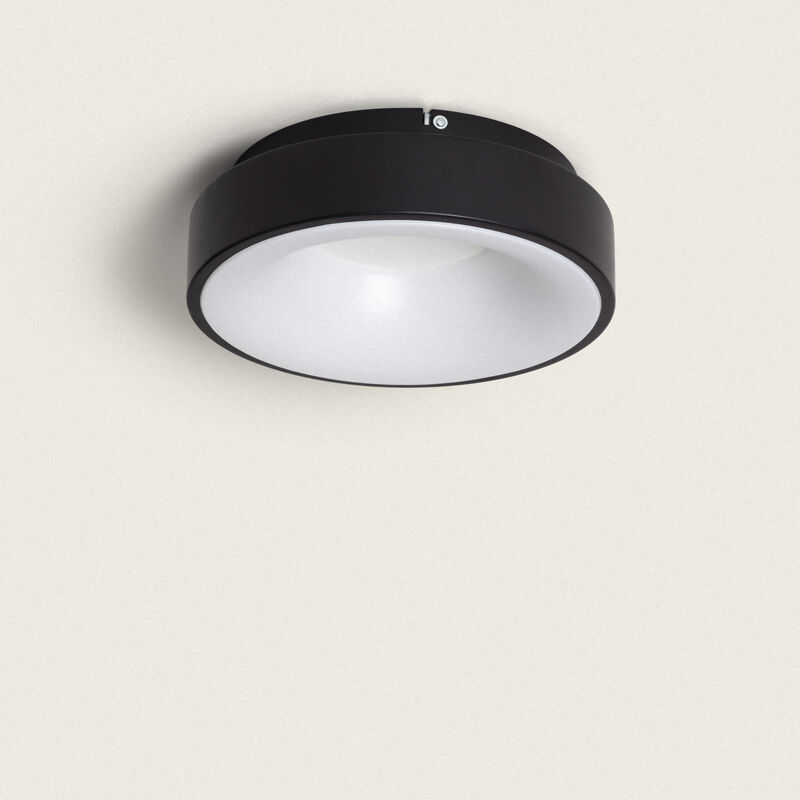 Ledkia - Plafonnier led Rond 20W Métal Ø300 mm cct Sélectionnable Jacob Noir