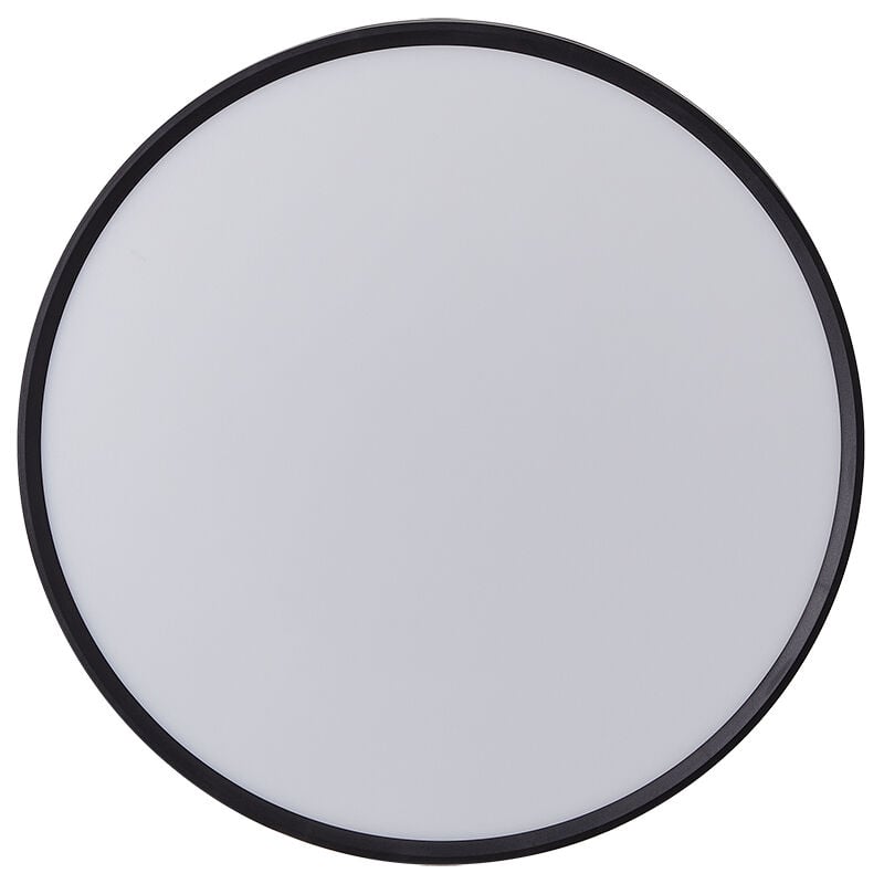 Plafonnier led Rond 24W Extra-Plat cct Ø300 mm, Lampe Superslim Sceneswitch 3 ambiances - Noir