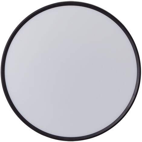 Plafonnier LED Rond 24W Extra-Plat CCT Ø300 mm, Lampe Superslim Sceneswitch 3 ambiances - Noir