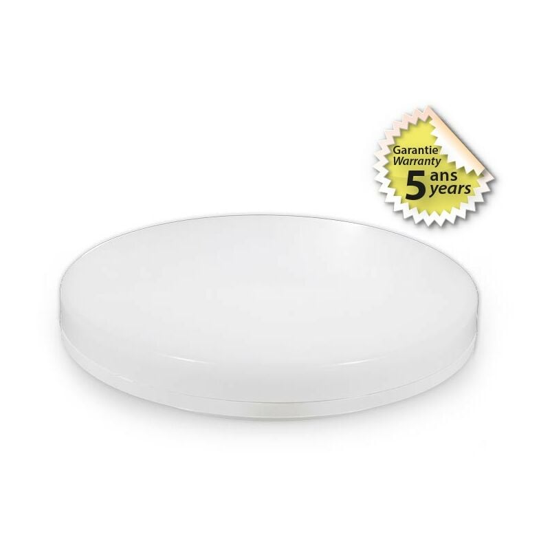 Plafonnier led clipso ii - 18W Ø280 mm (Détecteur rf en option) Miidex Lighting® blanc-neutre-4000k - avec-detecteur