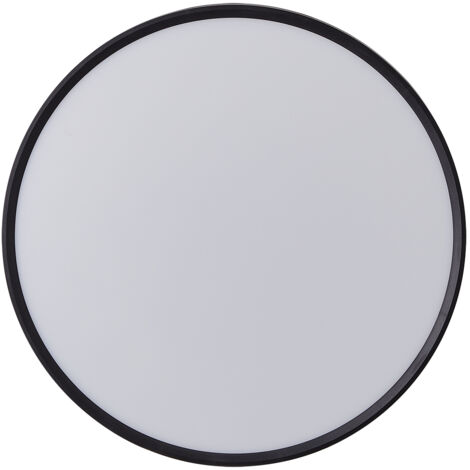 Plafonnier LED Rond 32W Extra-Plat CCT Ø400 mm, Lampe Superslim Sceneswitch 3 ambiances - Noir