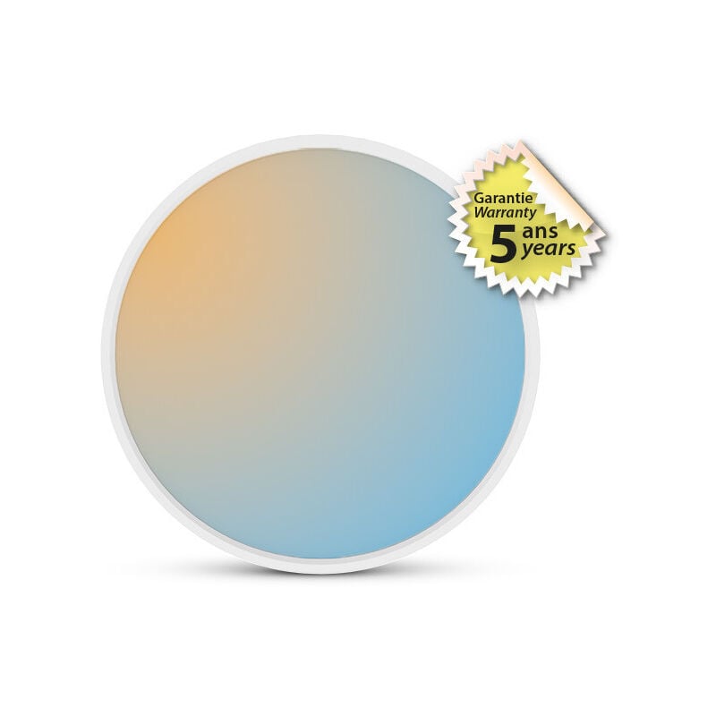 Miidex Lighting - Plafonnier led Rond - 36W - cct 3000-6000K - Ø500mm - Blanc - IP40