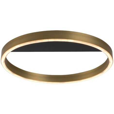 Plafonnier LED rond 40 cm doré/noir 20W Rabalux Thric