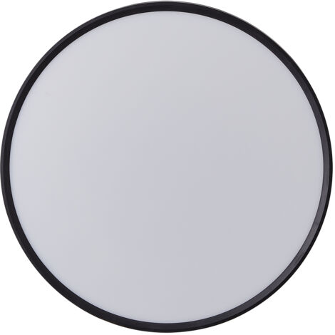 Plafonnier LED Rond 40W Extra-Plat CCT Ø500 mm, Lampe Superslim Sceneswitch 3 ambiances - Noir