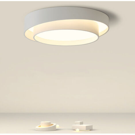Plafonnier LED rond 45W dimmable moderne en métal et acrylique, longue durée de vie, pour couloir, cuisine et buanderie, Ø30x14cm