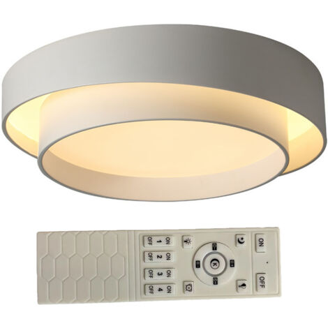 Plafonnier LED rond 45W dimmable moderne en métal et acrylique, longue durée de vie, pour couloir, cuisine et buanderie, Ø50x14cm