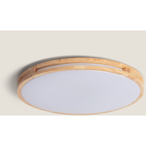 Plafonnier LED Rond Bois 20W CCT Sélectionnable Donati Ø405 mm Downlight - Bois