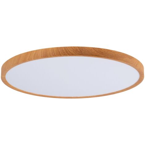 Plafonnier LED rond CCT 40W - IP40 - Bois