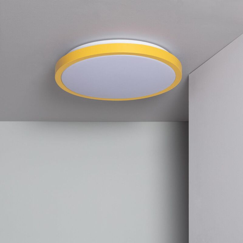 Efectoled - Plafonnier led Rond 19W cct Sélectionnable Faina Ø400 mm Jaune