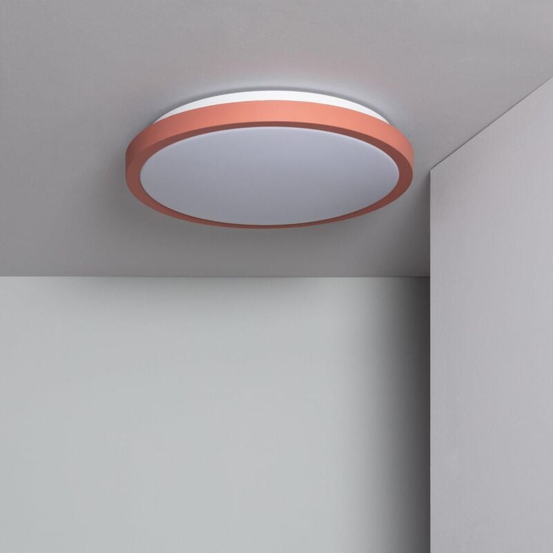 Efectoled - Plafonnier led Rond 19W cct Sélectionnable Faina Ø400 mm Rose