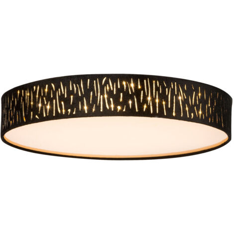 Plafonnier LED rond en velours ajouré TUXON