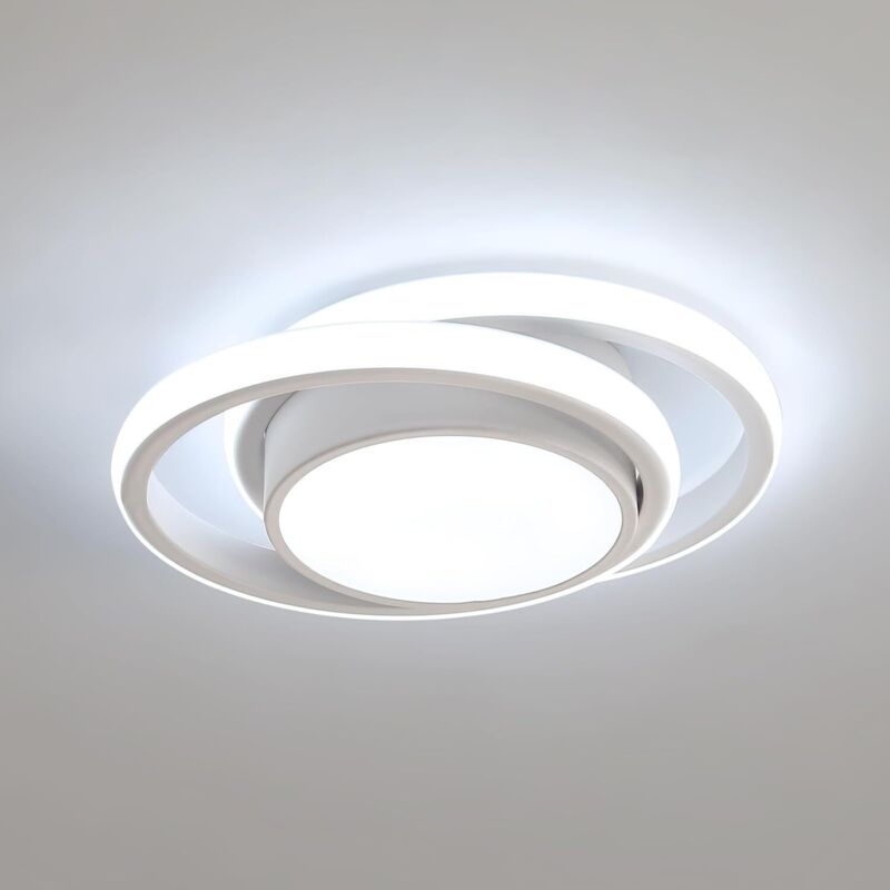 Plafonnier LED, Rond Lampe de plafond 32W 2350LM, Moderne Luminaire Plafonnier pour Couloir Coucher Salle de Bains Cuisine Salon, Blanc Froid 6500K,