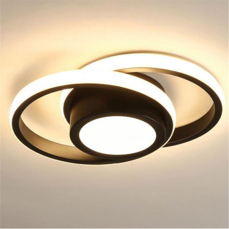 Plafonnier LED, Rond Lampe de plafond 32W, Luminaire Plafonnier pour Couloir Coucher Salle de Bains Cuisine Salon,lumière chaude