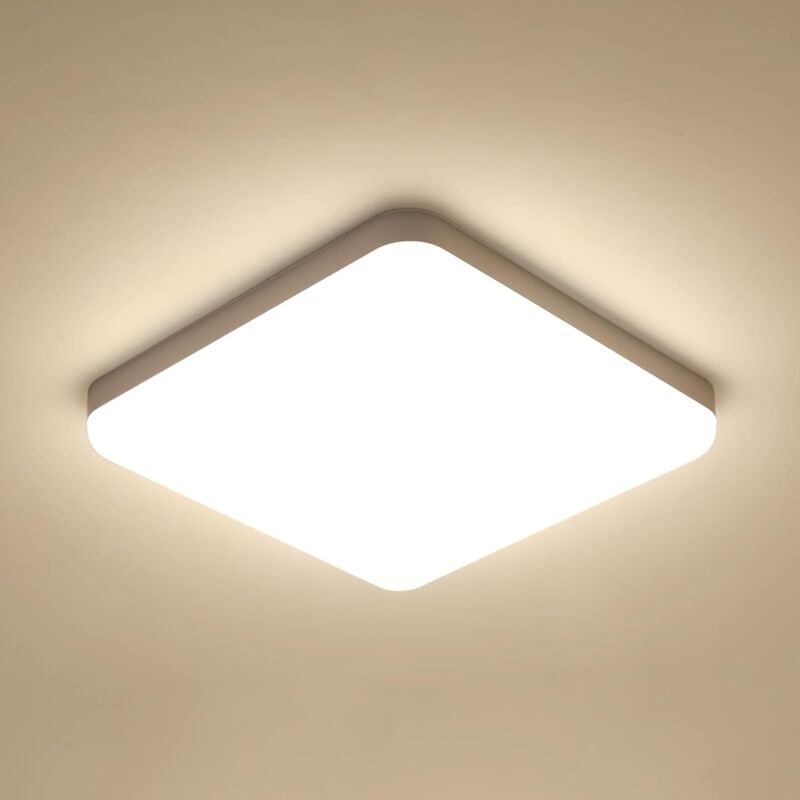 Comely - Plafonnier led 32W 3600LM, Étanche IP54, Luminaire Plafonnier pour Salle de Bain Cuisine Couloir Balcon 25cm - Lumière Neutre 4500K