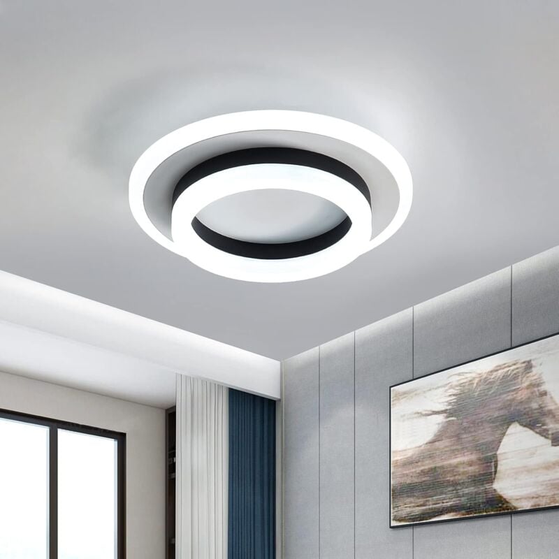 Plafonnier led 22W 1920 Lumen, Lampe Moderne 6500K, Luminaire Rond pour Chambre à Coucher Salon (Diamètre 20cm) - Goeco