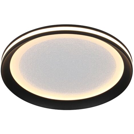 Plafonnier LED rond noir 30cm 18W CCT Artizo Italux